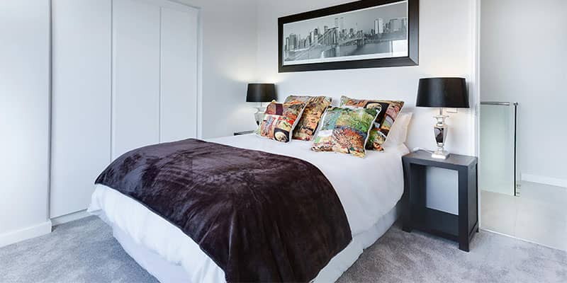 carpeted bedroom